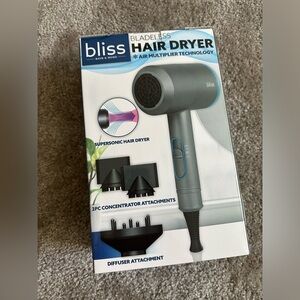 Bliss Bladeless Hair Dryer - Air Multiplier Tech - Speed & Temperature